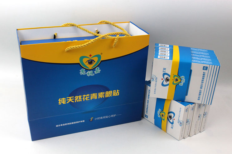 哪里可以做禮盒包裝？護眼神器亮視嘉護眼貼禮盒包裝+手提袋套裝出自長沙印刷廠